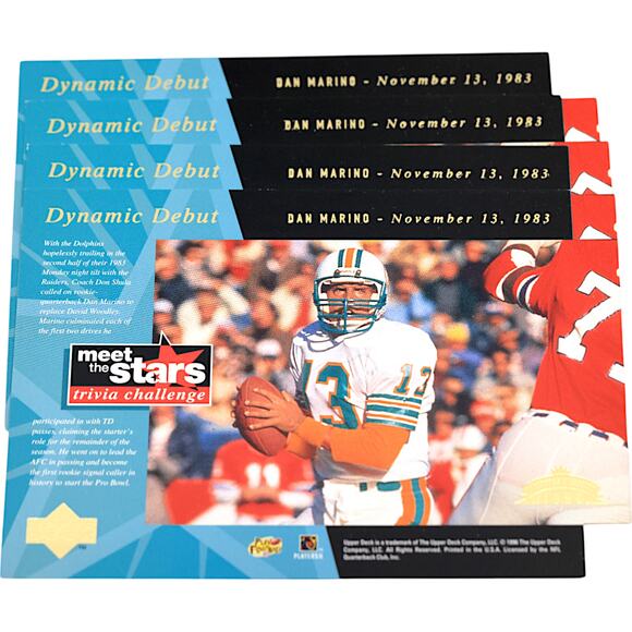 Dan Marino 1996 Upper Deck 5"x7" Meet the Stars Jumbo Cards Miami Dolphins - Picture 9 of 16